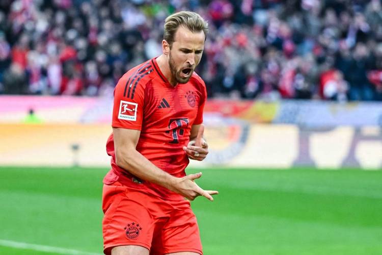 凯恩为拜仁出战26场欧冠打入21球,追平热刺效力期间32场欧冠进球