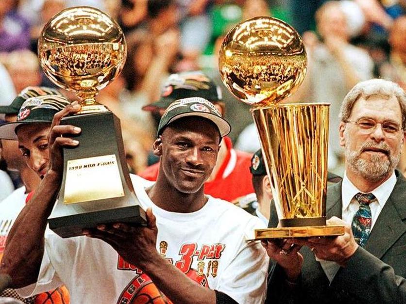 老詹非原创！乔丹96年夺冠庆典：Not1 Not2 Not3 甚至Not 4 ...