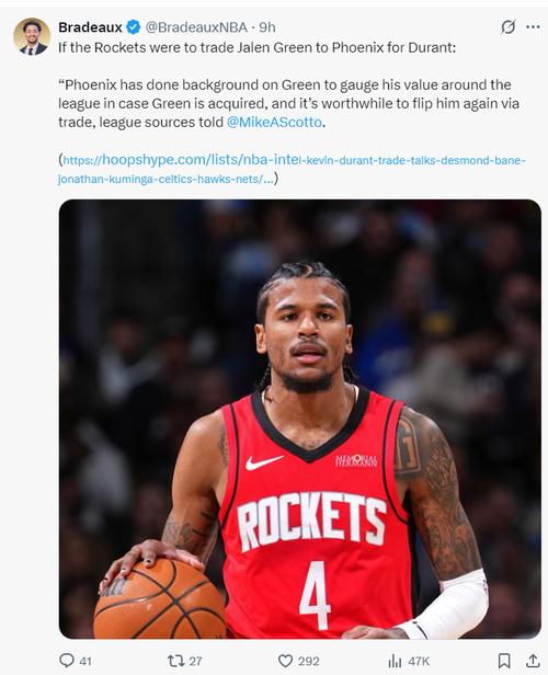 太阳主帅：杰伦-格林每日观察 软组织伤势很难精准判断恢复进程