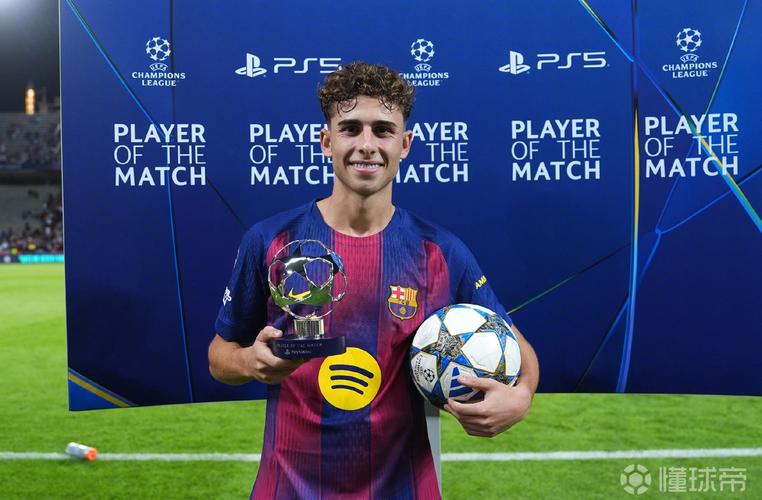 上演巴萨生涯首个帽子戏法！欧冠官方：费尔明当选本轮最佳球员