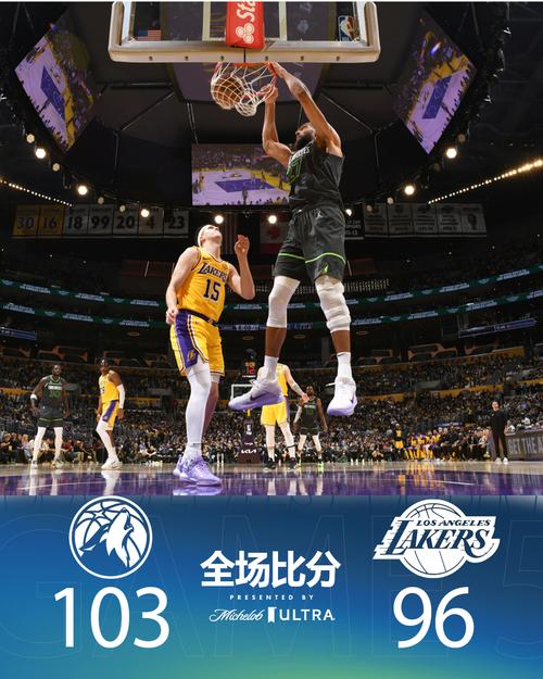 森林狼VS湖人首发：爱德华兹、迪文、麦丹、兰德尔、戈贝尔