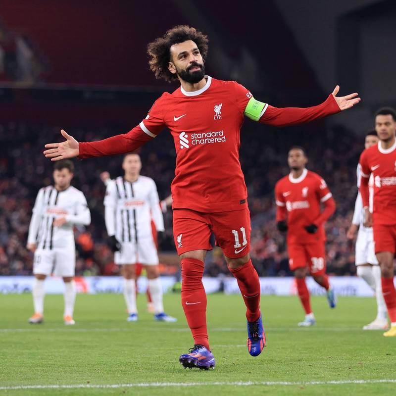 上赛季以来英超仅5人左右脚进球皆5+：萨拉赫、恩迪亚耶在列